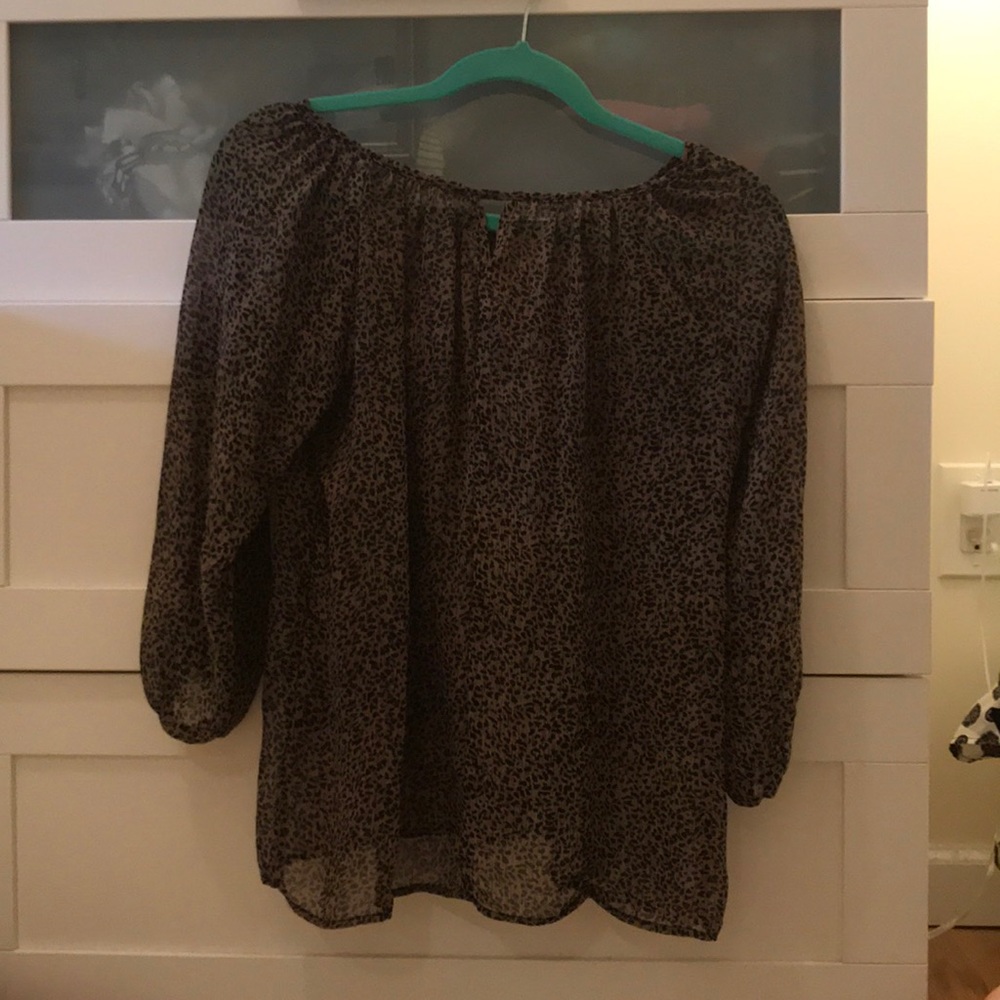 Leopard/cheetah print blouse